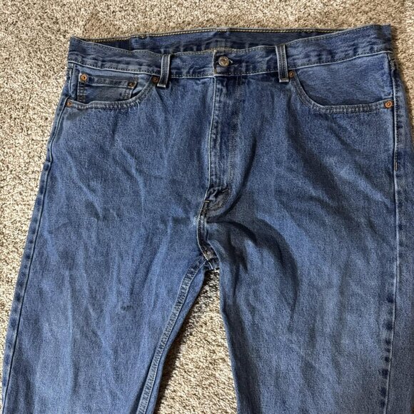 Levis 505 Jeans Mens 40x30 Blue Denim Regular Fit Straight Leg Medium Wash - Picture 3 of 13
